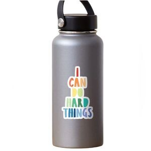 I Can Do Hard Things, Inspirational Quote, Rainbow, Sticker Decal
